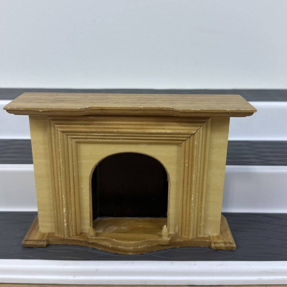 Dollhouse Miniature Fireplace Unfinished Wooden 1:12 Scale